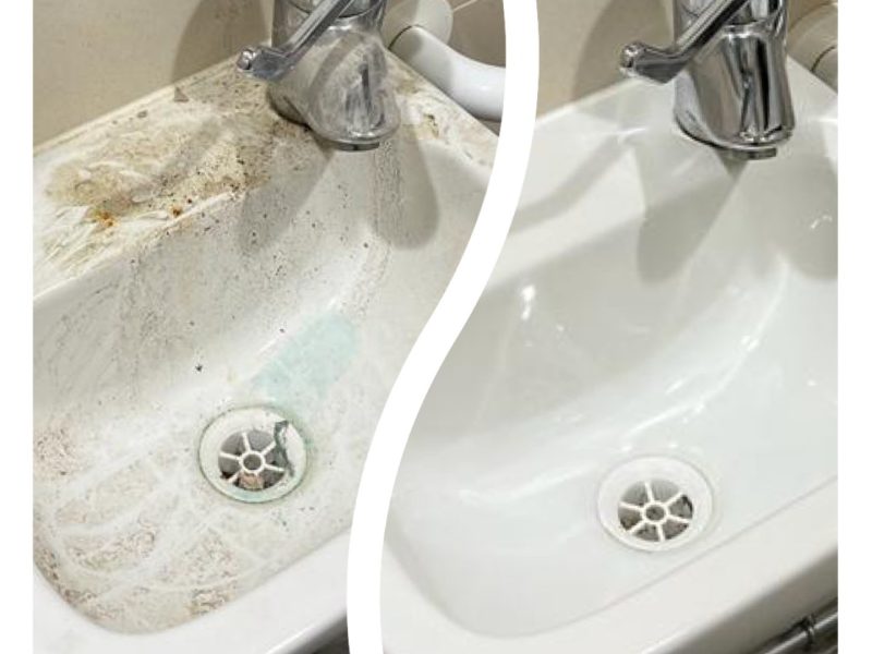 Bathroom sink commercial cleaning