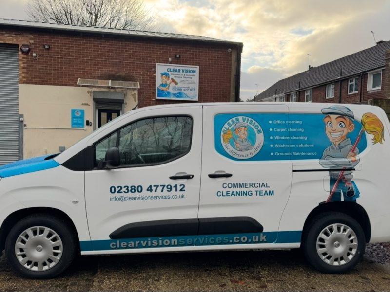 Commercial cleaning van