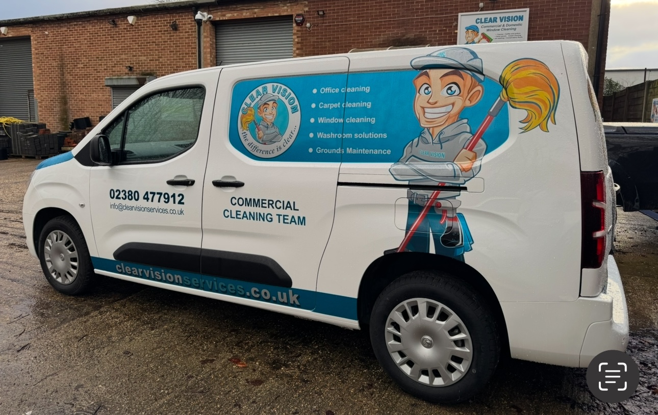 Commercial cleaning van